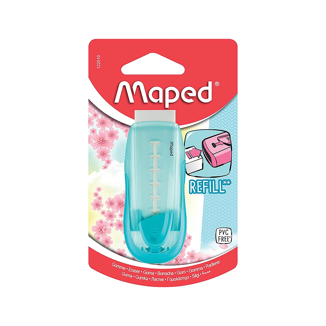 Maped Universal Gom Stick Protective Refillable Eraser Holder Blue - Retail Maharaj