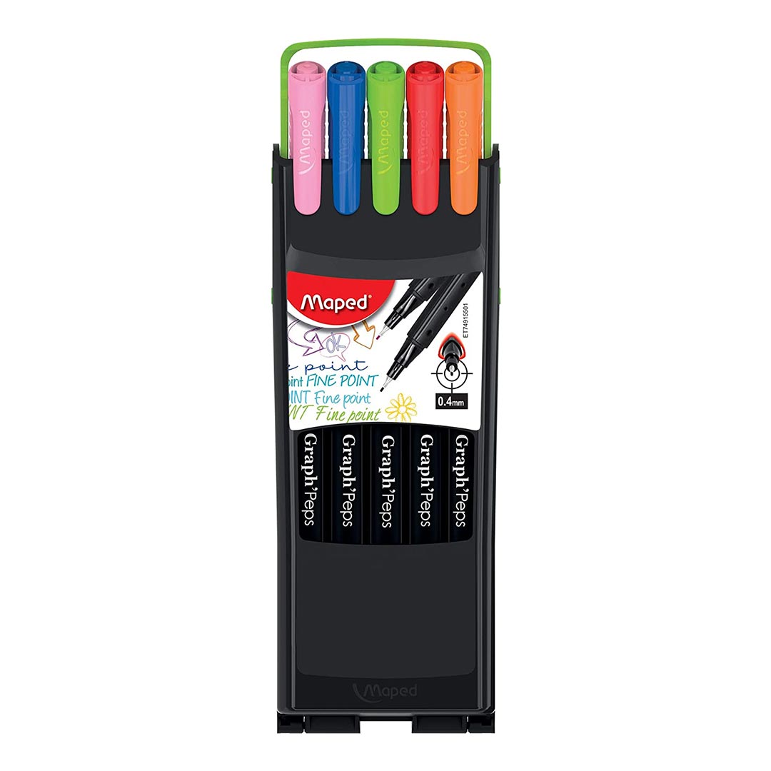 Maped Graph Peps Compact Case Fineliner Pens Set - Retail Maharaj