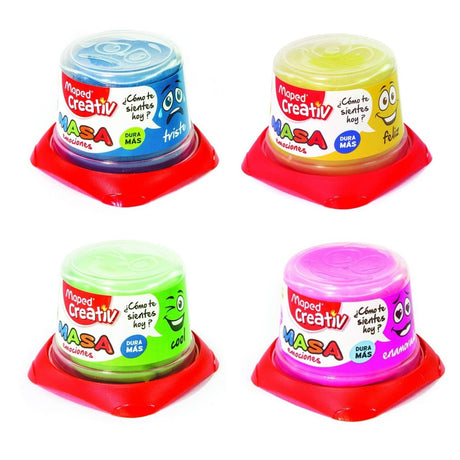 Maped Creative Modelling Dough Pot Set Classic and Fluorescent Colours - Retail Maharaj