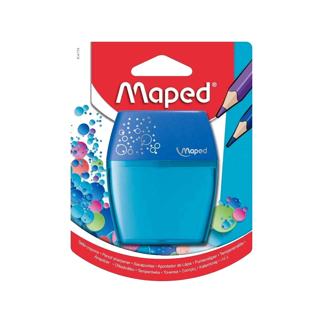 Maped Pencil Sharpener Pack with Container Single and Double Hole Designs - Retail Maharaj