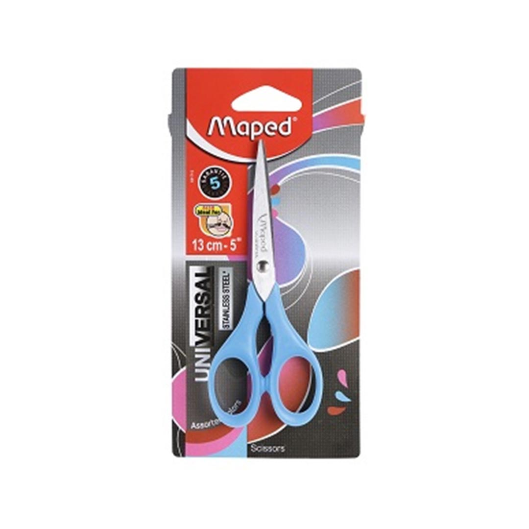 Maped Universal 13cm Ergonomic Scissors with Stainless Steel Blades Pink - Retail Maharaj