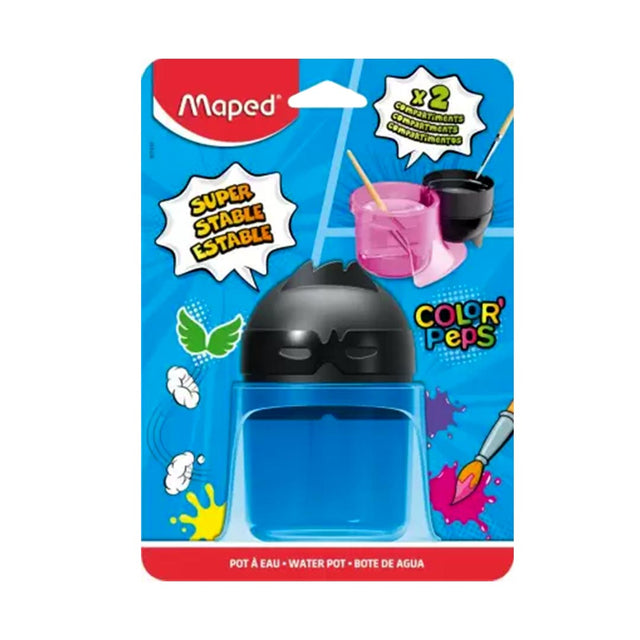 Maped ColorPeps Dual Compartment Water Pot with Brush Holder - Retail Maharaj