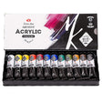 Master Class Acrylic Colour Set of 12 Professional Artist Paints 18ml Tubes - Retail Maharaj