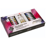 Master Class Gift Set of Acrylic Colours Professional Artist Set with Varnish and Brushes - Retail Maharaj