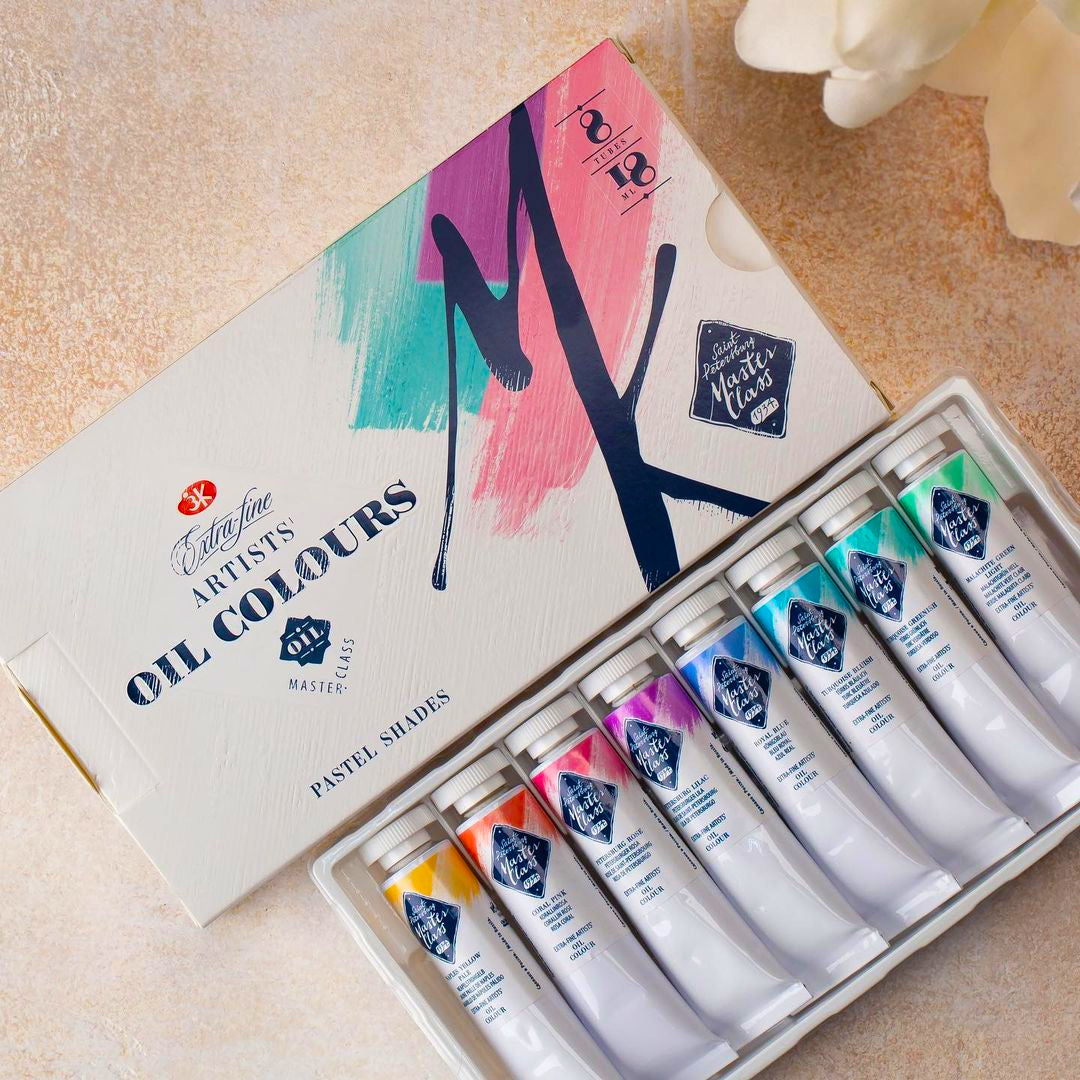 Master Class Pastel Oil Colour Shades Set by Nevskaya Palitra – Professional Artist Oil Paint Set - Retail Maharaj