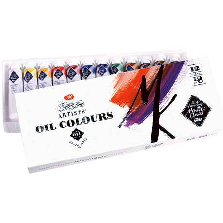 Master Class Artists Oil Colours Set of 12 - Retail Maharaj
