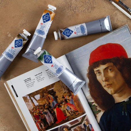 Master Class Tempera Paints Set of 12 Professional Artist Colours 18ml Tubes - Retail Maharaj