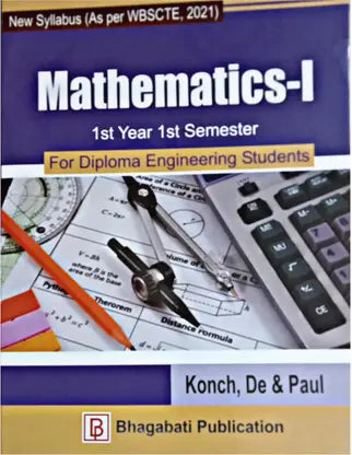 Mathematics 1 ( 1st Year Diploma )  (Paperback, KONCH, DE, PAUL) - Retail Maharaj