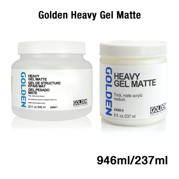 Golden Heavy Gel Matte Acrylic Medium for Texture Building and Peak Effects - Retail Maharaj