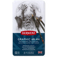 Derwent Graphic Graphite Pencil Set Medium Grades 6B to 4H - Retail Maharaj