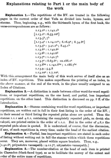 Rig-Veda Repetitions : The Repeated Verses and Distichs and Stanzas of The Rig-Veda In Systematic presentation and With Critical Discussion (An Old and Rare Book) - Retail Maharaj