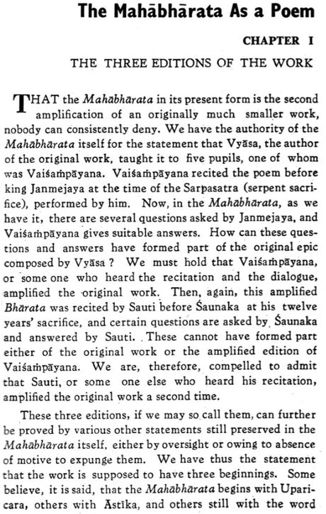 The Mahabharata: A Criticism (An Old and Rare Book) - Retail Maharaj