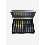 Karin Deco Brush Metallic Brush Markers Set of 10 in Metal Box - Retail Maharaj