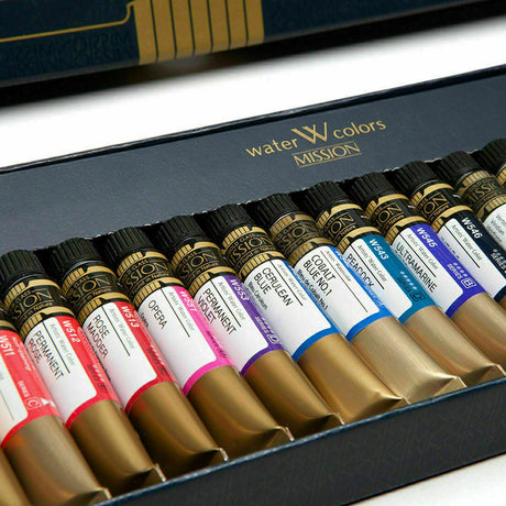 Mijello Mission Gold Watercolor Paint 7ml Set of 12, 18, 24 & 36 - Retail Maharaj