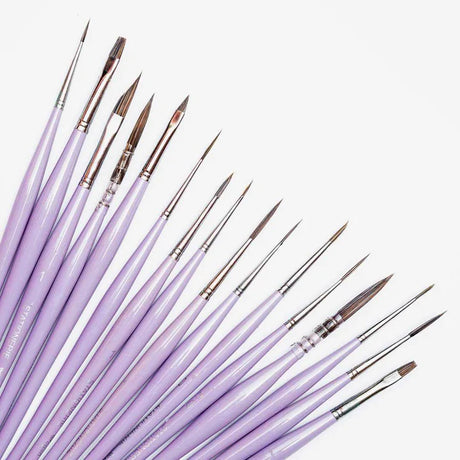 Product Name: Retail Maharaj Mini Liner Brush Set of 16 Lavender - Retail Maharaj