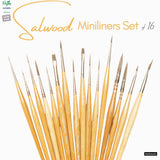 Stationerie Mini Liners Brush Set of 16 - Retail Maharaj