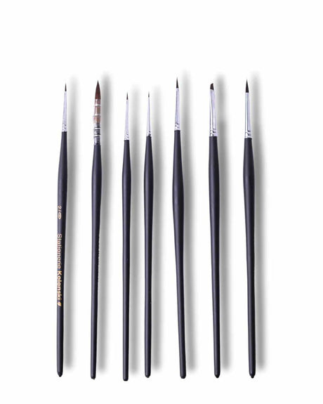 Retail Maharaj Mini Spotter Brush Set of 7 Phantom Black Edition - Retail Maharaj