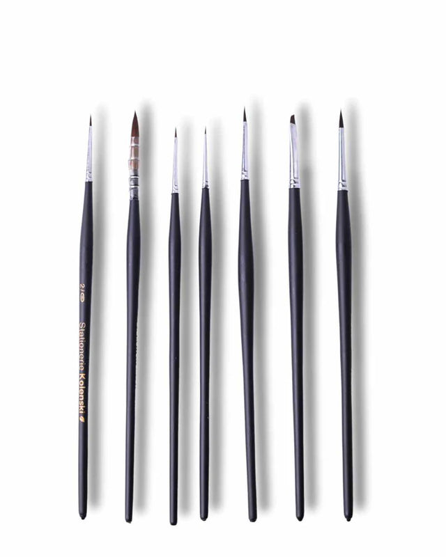 Retail Maharaj Mini Spotter Brush Set of 7 Phantom Black Edition - Retail Maharaj
