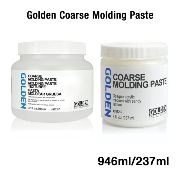 Golden Coarse Molding Paste Acrylic Texture Medium for Heavy Body Effects - Retail Maharaj