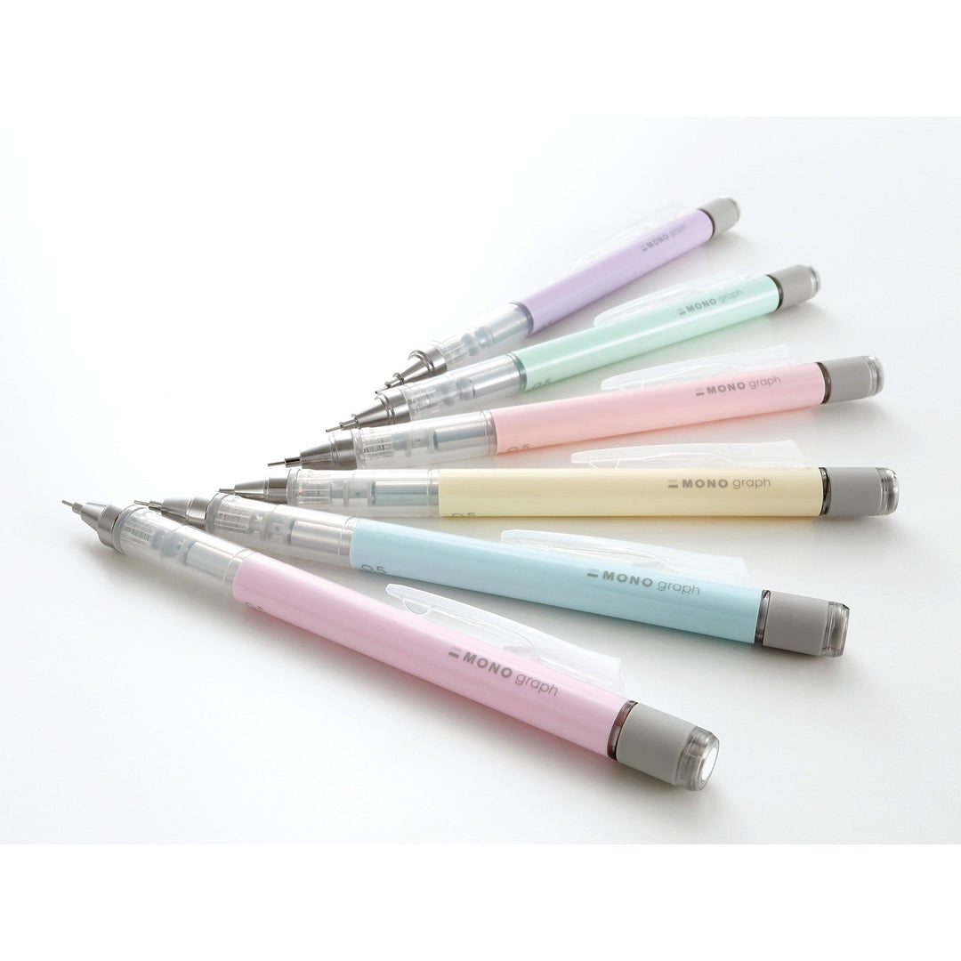 Tombow MONO Graph Pastel Mechanical Pencil with Shake Advance 0.3mm and 0.5mm Open Stock - Retail Maharaj