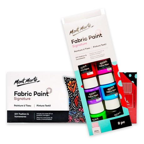 Mont Marte Signature Fabric Paint Set of 8 & 24 - Retail Maharaj