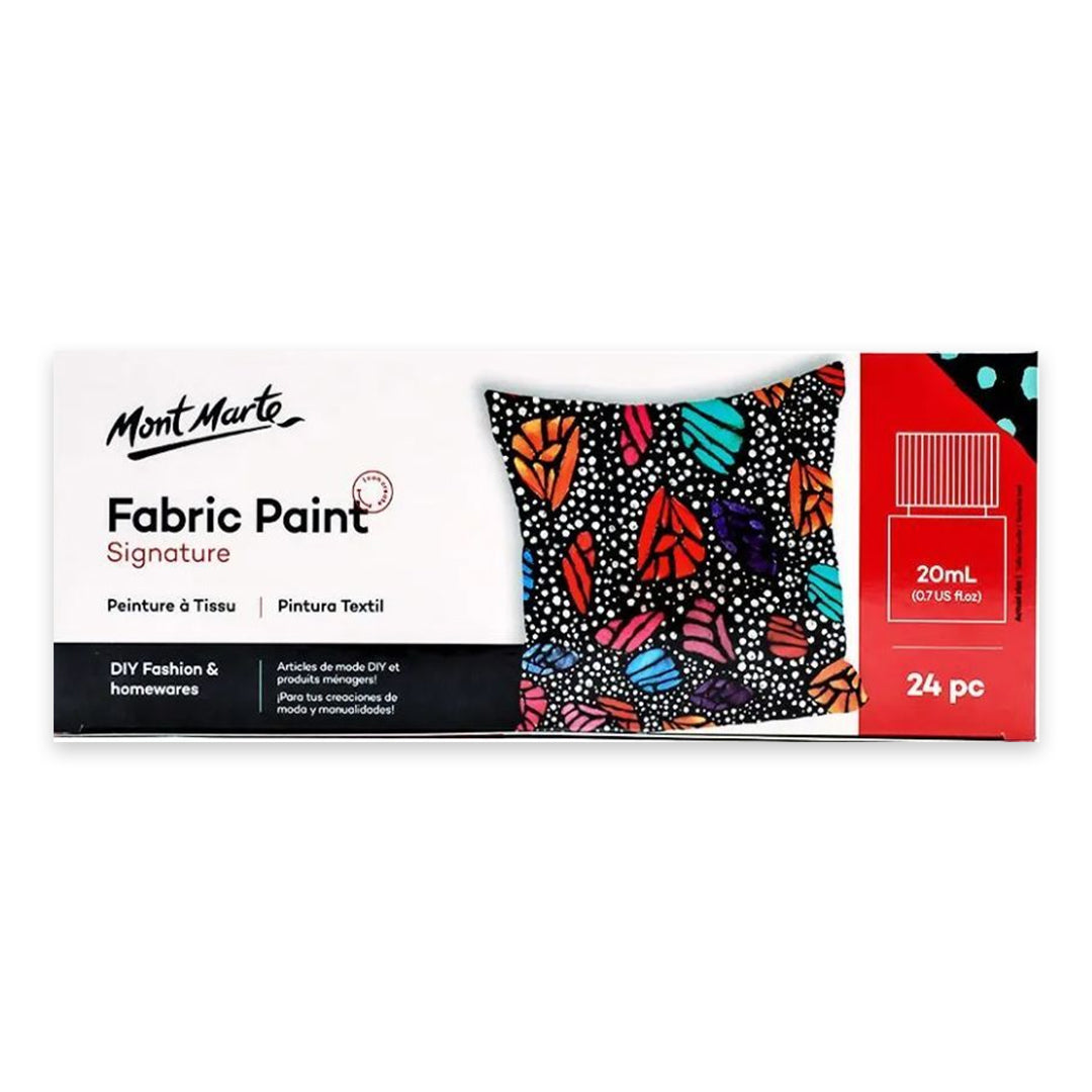 Mont Marte Signature Fabric Paint Set of 8 & 24 - Retail Maharaj