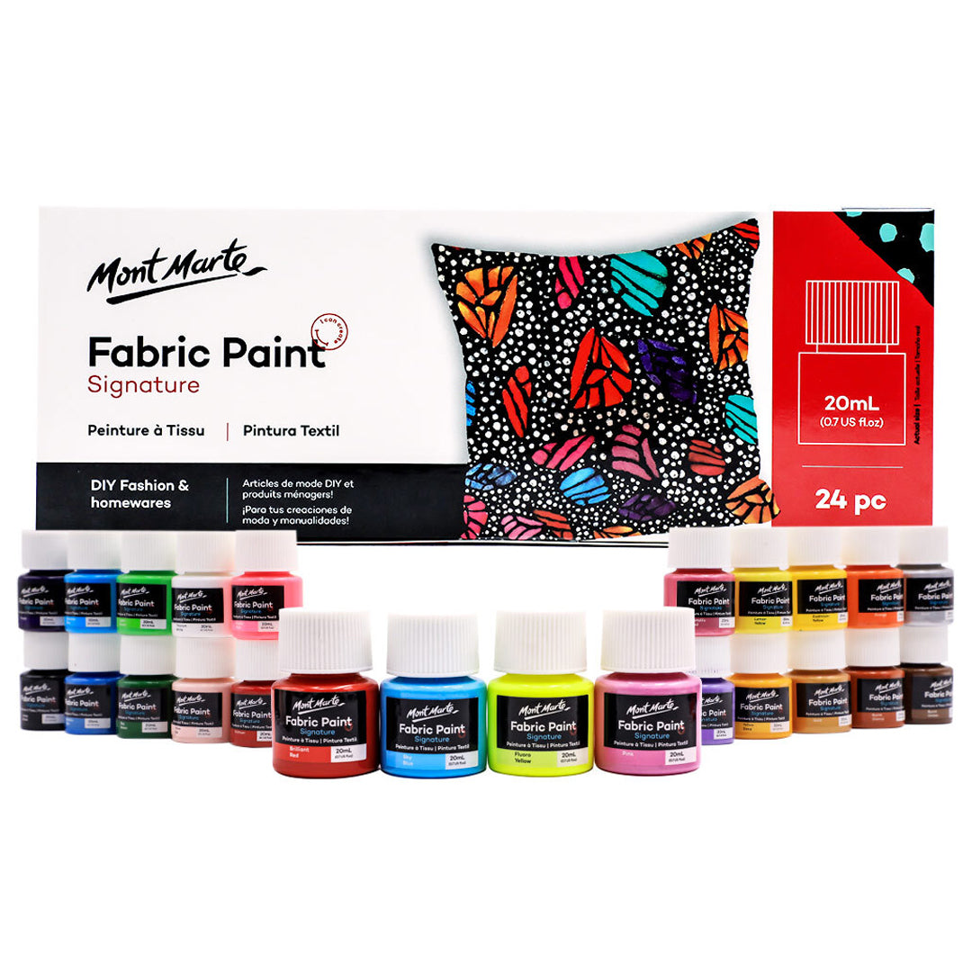 Mont Marte Signature Fabric Paint Set of 8 & 24 - Retail Maharaj