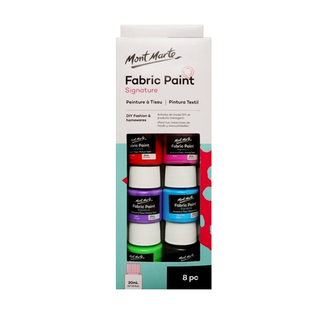 Mont Marte Signature Fabric Paint Set of 8 & 24 - Retail Maharaj