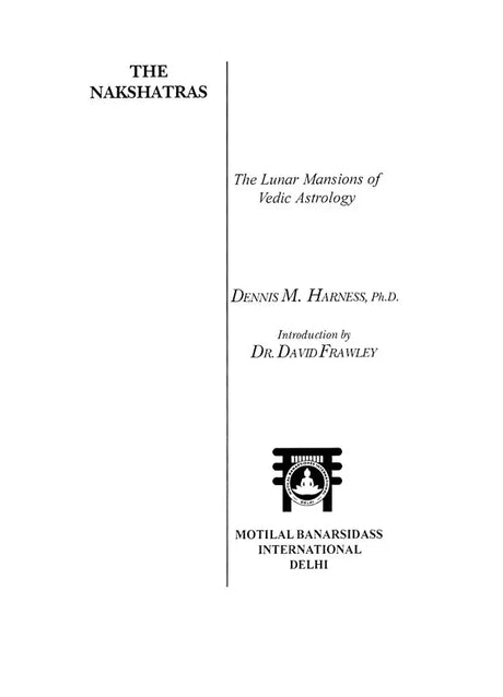 The Nakshatras: the Lunar Mansions of Vedic Astrology [English] By Dennis M. Harness - Retail Maharaj