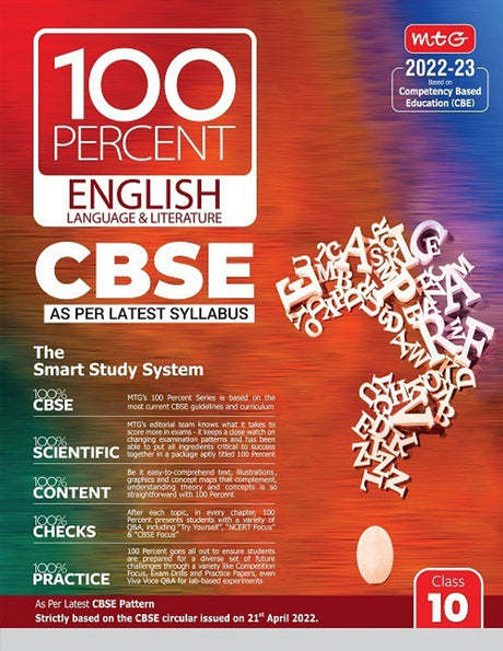 MTG CBSE 100 Percent English Language & Literature Book Class-10 - Retail Maharaj