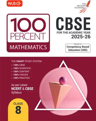 MTG CBSE Class-8 100 Percent Mathematics For 2025-26 Exam - Retail Maharaj