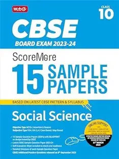 MTG CBSE ScoreMore 15 Sample Question Papers Class 10 Social-Science Book For 2024 Board Exam - Retail Maharaj