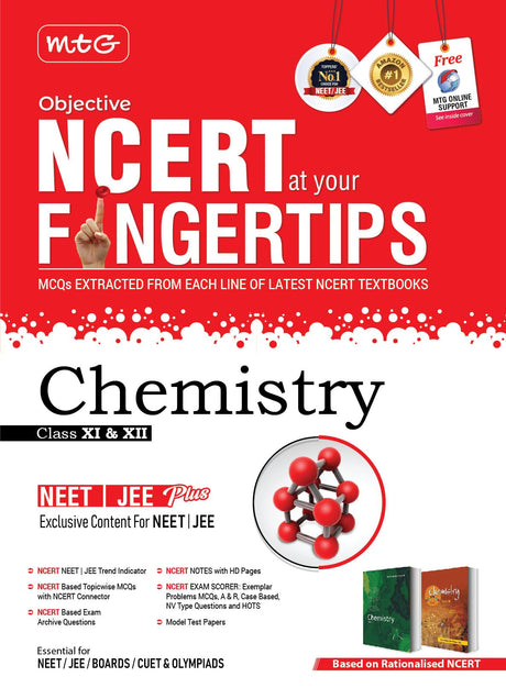 Objective Ncert At Your Fingertips Chemistry - Ncert Neet/Jee Trend Indicator, Notes With Hd Pages, Exam Archive & Mcqs | Neet-Jee Books (Based On Ncert Latest Pattern For 2025 Exam) - Retail Maharaj