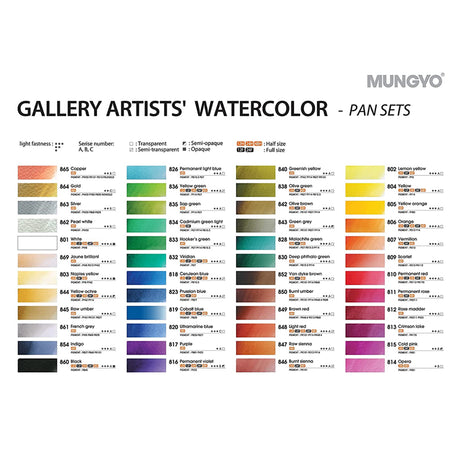 Mungyo Professional Water Color Pan Sets - Retail Maharaj