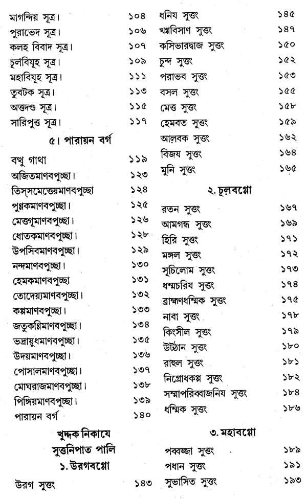 Sutta Nipata (Bengali)