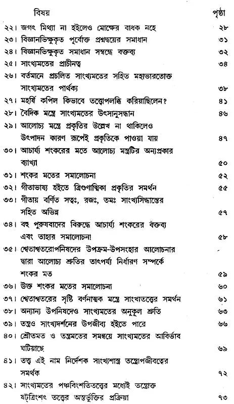 Sankhayadarsaner Bibaran (Bengali)