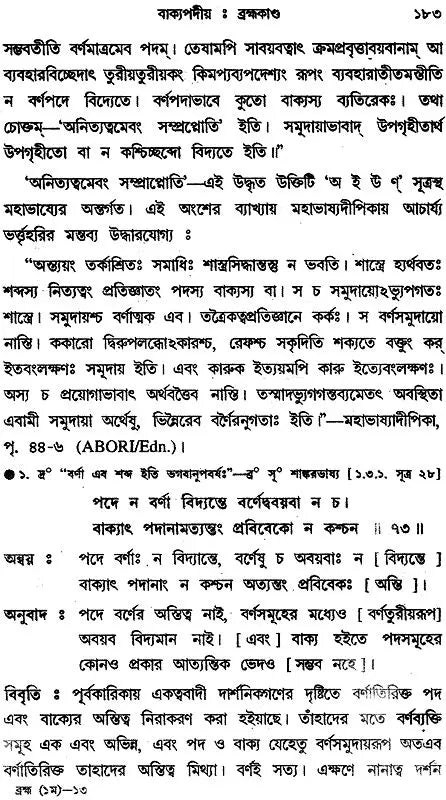 Vakyapadtya: Brahma-Kunda (Set of 2 Volumes in Bengali)