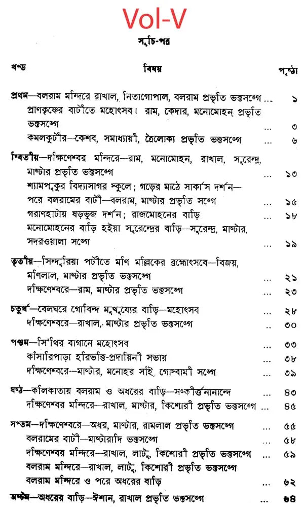 Sri Sri Ramakrishna Katha Amrita in Bengali (Set of 5 Volumes)
