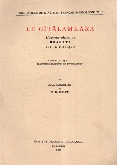 **Le Gitalamkara – L’ouvrage Original de Bharata Sur La Musique - Retail Maharaj