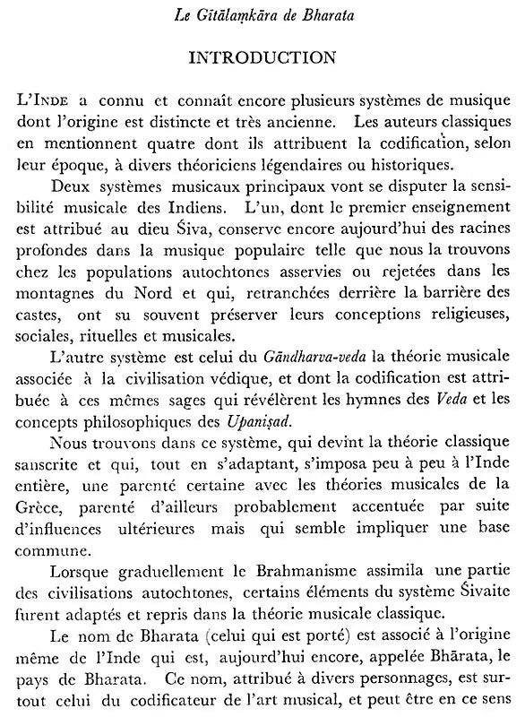 **Le Gitalamkara – L’ouvrage Original de Bharata Sur La Musique - Retail Maharaj
