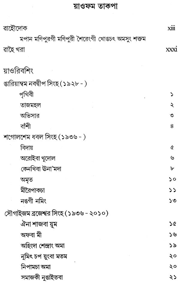 Mapan Manipurgee Akhannaba Manipuri Shiereng: Poetry (Bengali) - Retail Maharaj