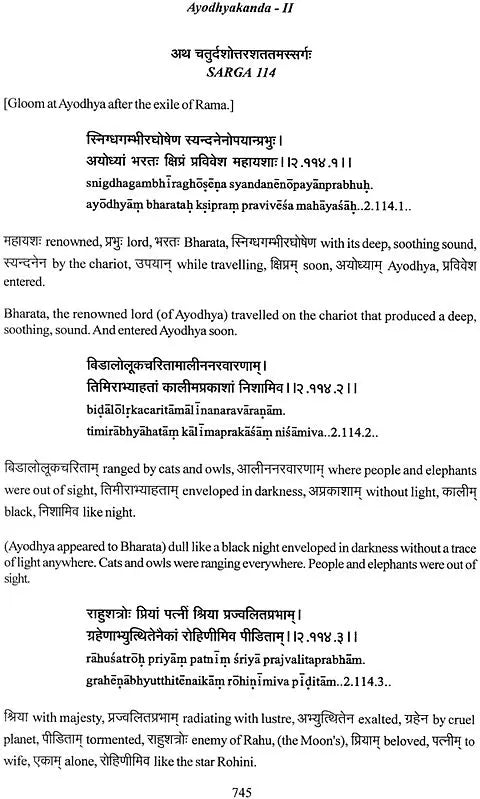 Valmiki Ramayana Ayodhyakanda Volume II With Sanskrit Text Roman Transliteration Word to Word Meaning and English Translation - Retail Maharaj