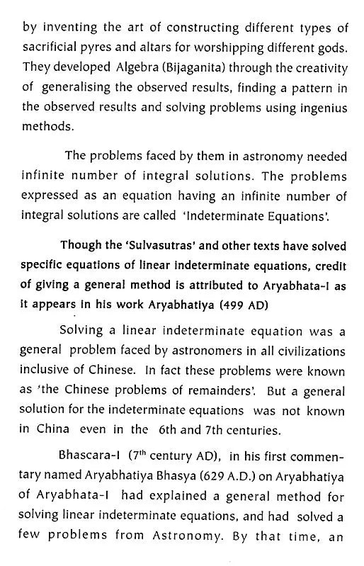 Indian Method Of Solving Linear Indeterminate Equations For Integral Solutions - Retail Maharaj