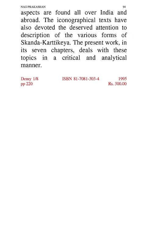 A Study of Skanda Cult - Retail Maharaj