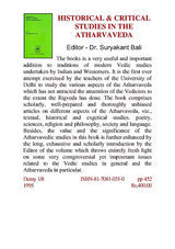 HISTORICAL & CRITICAL STUDIES IN THE ATHARVAVEDA - Retail Maharaj