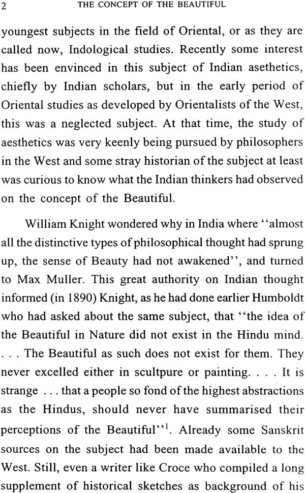 The Concept of The Beautiful in Sanskrit Literature