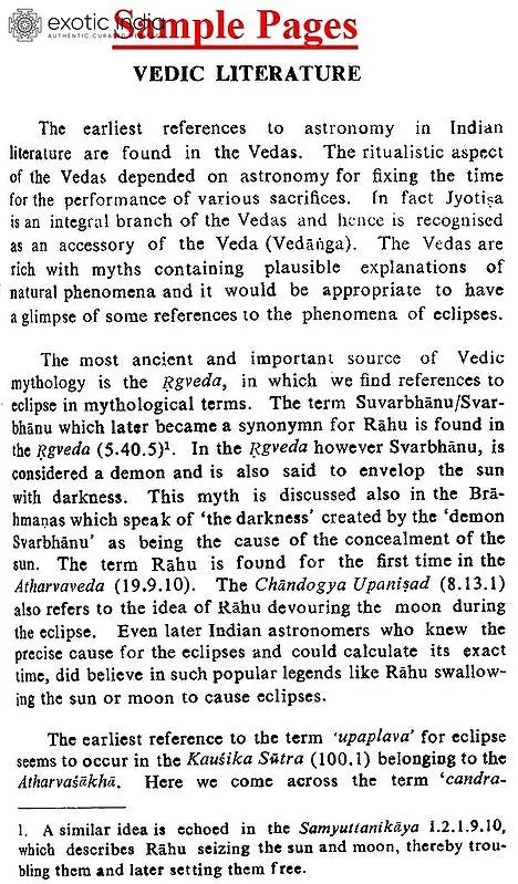 Eclipses in Hindu Life and Thought