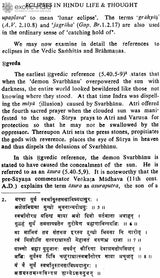 Eclipses in Hindu Life and Thought
