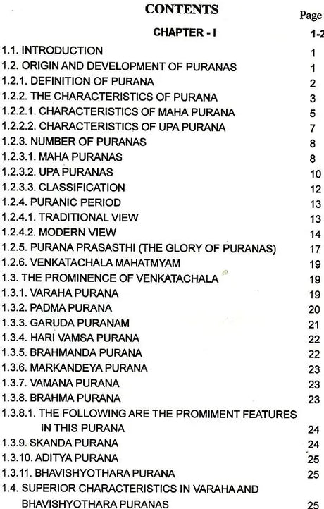 A Study of Sri Venkatacala Mahatmyam with Special Reference to Varaha and Bhavisyottara Puranas - Retail Maharaj
