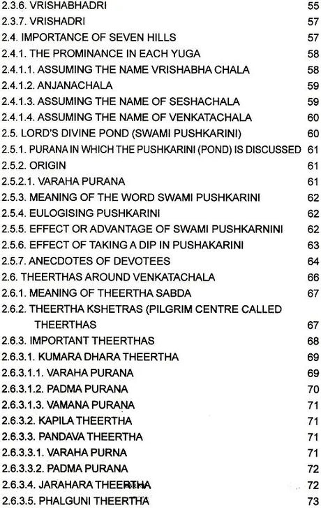 A Study of Sri Venkatacala Mahatmyam with Special Reference to Varaha and Bhavisyottara Puranas - Retail Maharaj